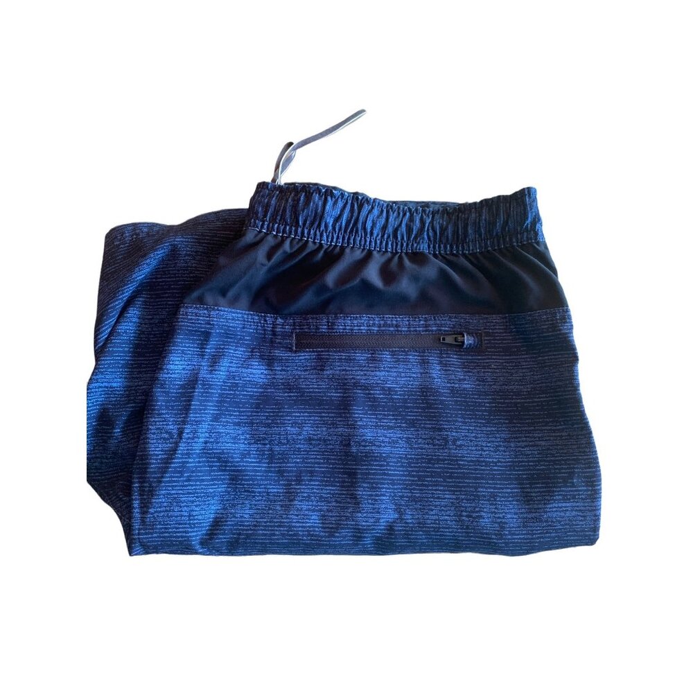 🍒 2/$20 🍒 Speedo Blue Striped Men's Swim Trunks sz XL